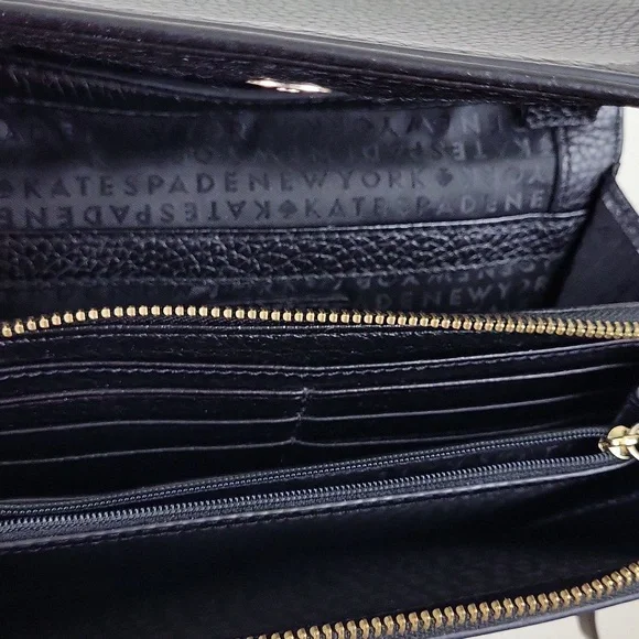 Kate Spade New York Chester Street Avie Black Leather Crossbody - Picture 8 of 16